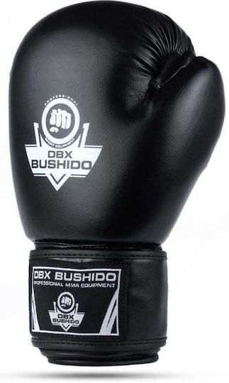 DBX Bushido Боксови Ръкавици От Синтетична Кожа За Състезание Черни