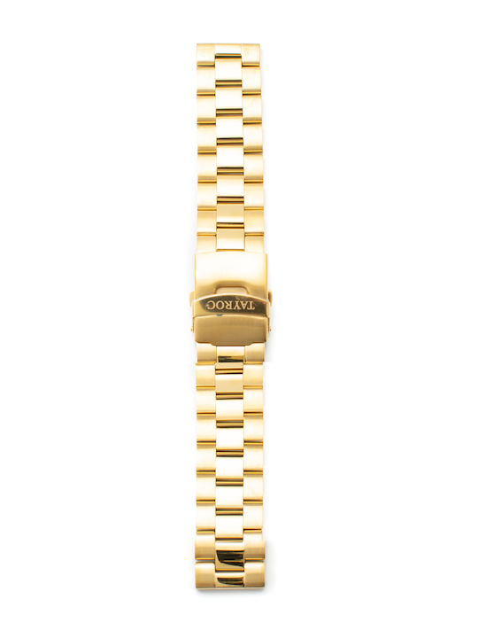 Tayroc Μεταλλικό Μπρασελέ Χρυσό 22mm