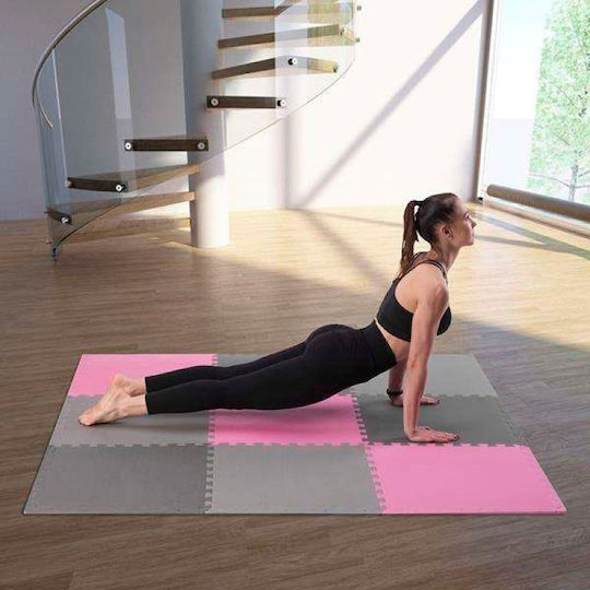 One Fitness Gymnastikmatten Puzzle Gymnastikmatten Grau 9Stücke