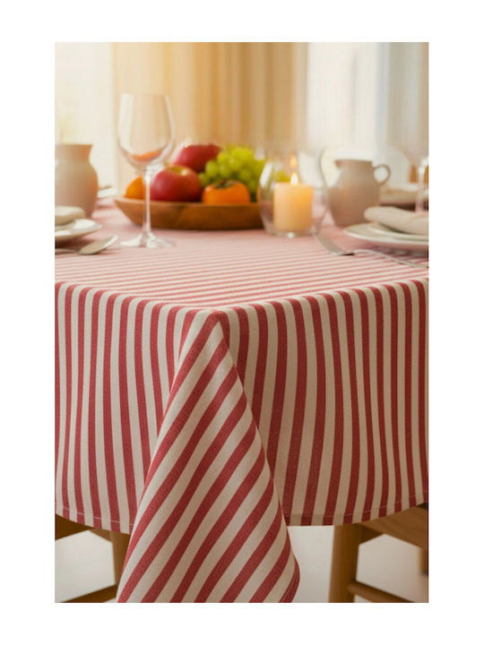 SteweHome Baumwoll-Strick Tischtuch Rot 200x300cm
