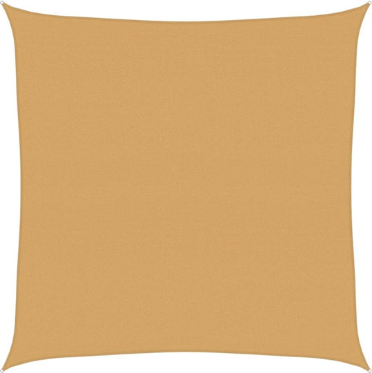 vidaXL Square Beige Shade Sail 5x5m 160gr/m²
