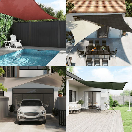 vidaXL Square Beige Shade Sail 5x5m 160gr/m²