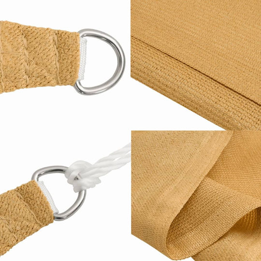 vidaXL Square Beige Shade Sail 5x5m 160gr/m²