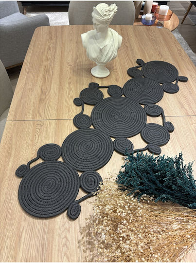 SteweHome Cotton Gray Runner 45x98cm