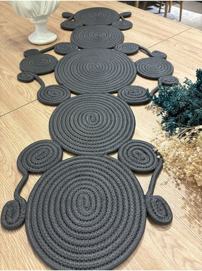 SteweHome Cotton Gray Runner 45x98cm