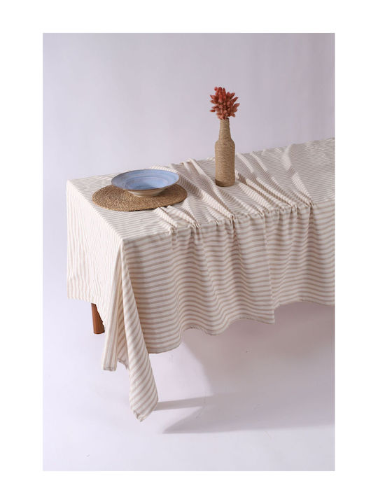 SteweHome SteweHome Baumwoll-Plaid Strick Tischtuch Braun 140x180cm