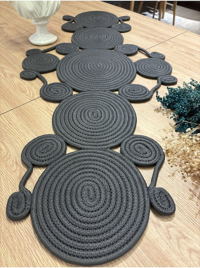 SteweHome Cotton Gray Runner 45x98cm