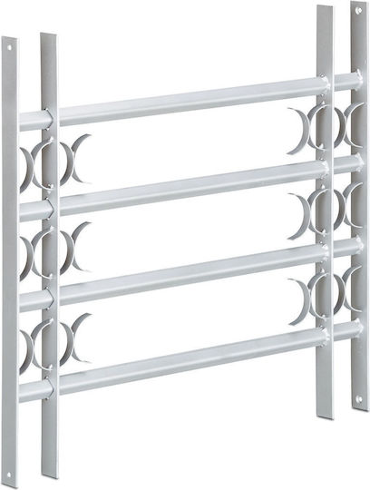 Relaxdays Grilaj Reglabil De Securitate Pentru Fereastră Ornamente Din Oțel Vopsit 30x45cm