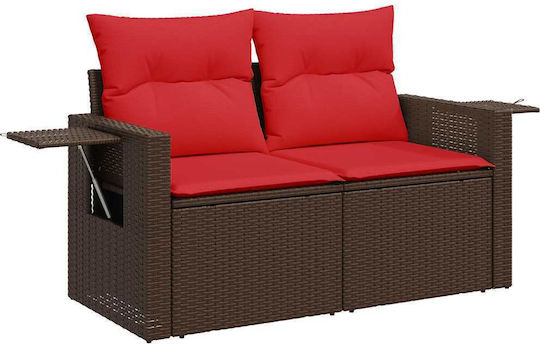 vidaXL Garden & Outdoor Furniture Sets Living Room Set 11 Pieces Brown with Pillows