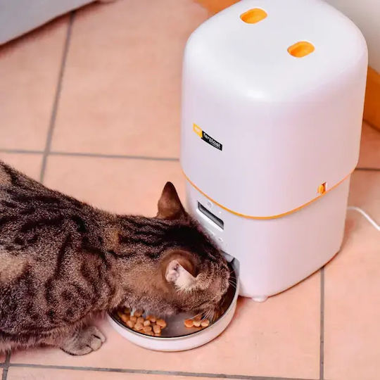 Ferplast Automatisches Rostfreies Stahl Futterautomat für Hund & Katze 2x 4l in Grau Farbe
