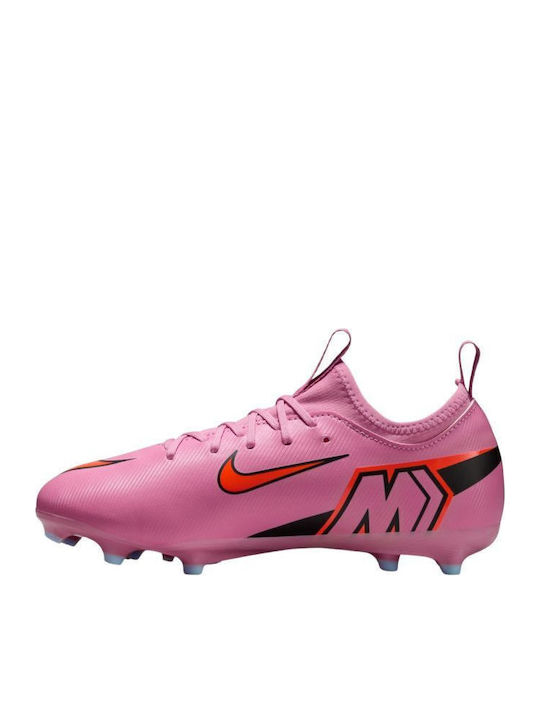 Mercurial Vapor FG/MG Kids Soccer Cleats And Shoes Molded Pink