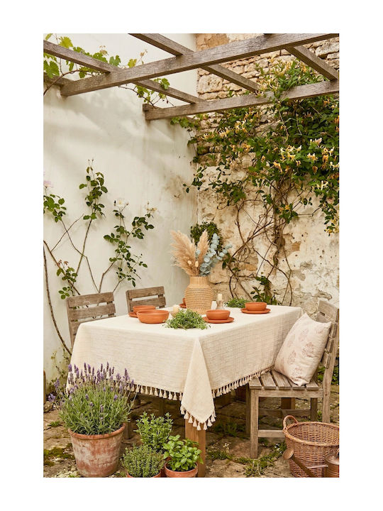 SteweHome Linen Beige Tablecloth 140x180cm