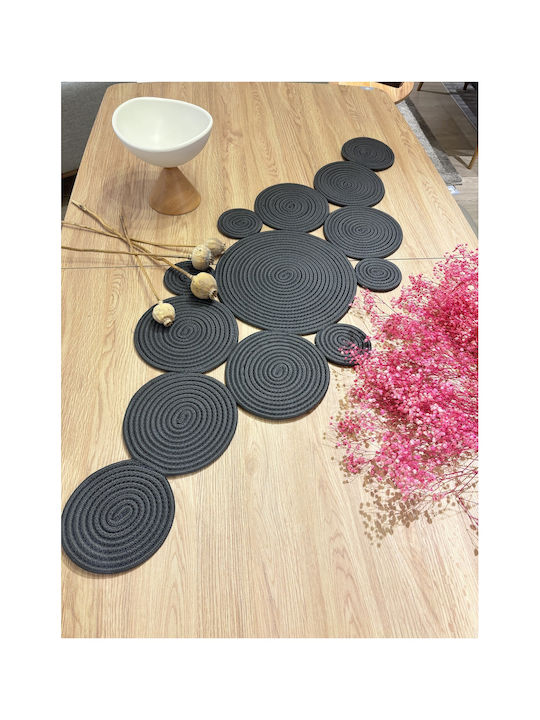 SteweHome Runner Bumbac Gri 120x45 cm