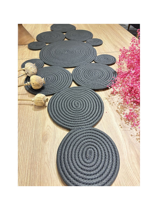 SteweHome Runner Bumbac Gri 120x45 cm
