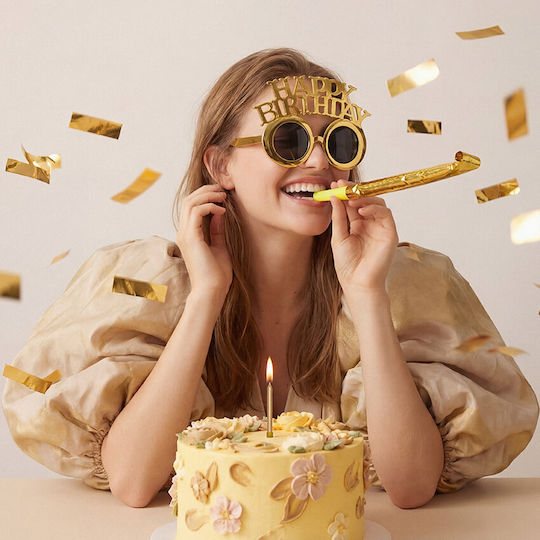Brillen Happy Birthday Kunststoff Goldene