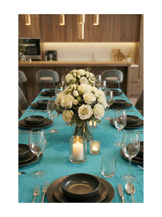 SteweHome Cotton Turquoise Tablecloth 170x220cm