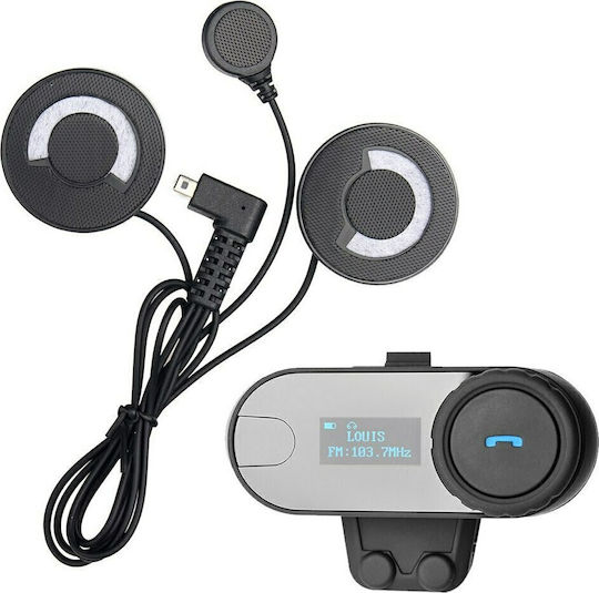 FreedConn T-COM SC Sistem de comunicare pentru motociclete cu un singur căști cu Bluetooth