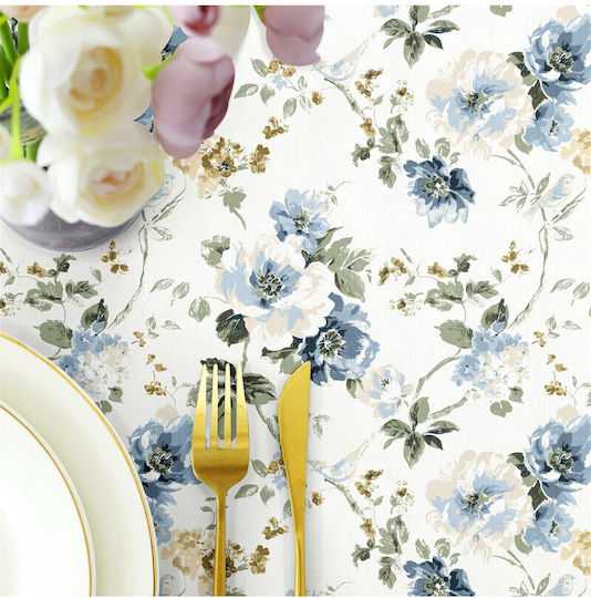 SteweHome Stain Resistant Blue Tablecloth 40x120cm SteweHome Stain Resistant Blue Tablecloth 40x120cm