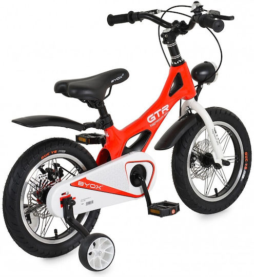 Byox Велосипед 14" Детски Велосипед BMX с Дискови Спирачки Червен