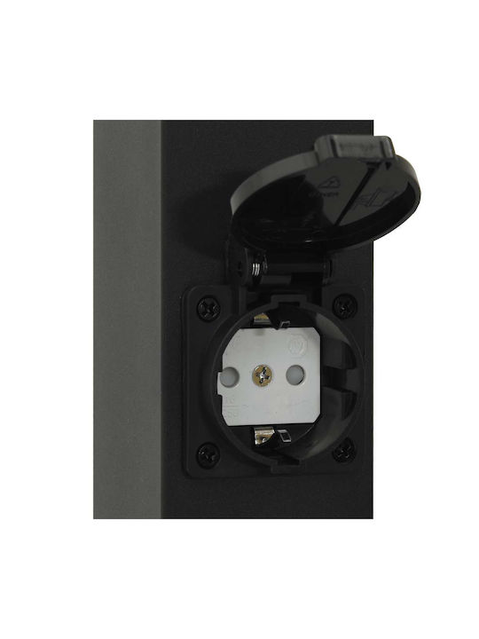 vidaXL Outdoor Small Post Floor Lamp 40W IP44 for E27 Socket Black