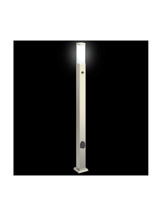 vidaXL Outdoor Small Post Floor Lamp 40W IP44 for E27 Bulb Silver