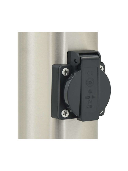 vidaXL Φωτιστικό Κολωνάκι Εξωτερικού Χώρου 40W IP44 για Ντουί E27 Ασημί