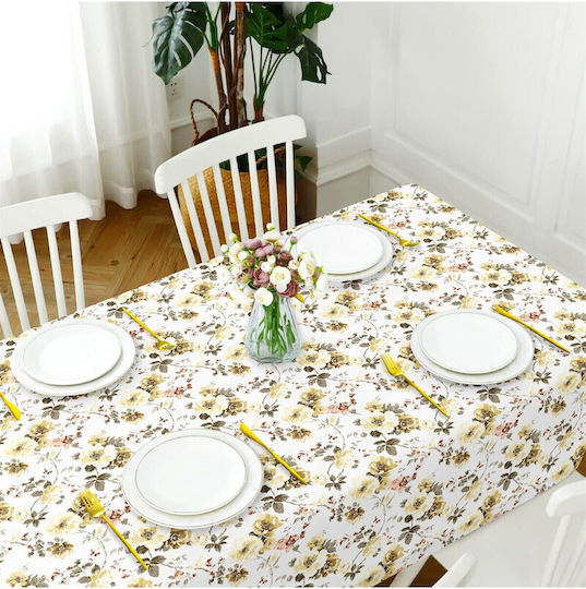 SteweHome Stain Resistant Yellow Tablecloth 80x120cm SteweHome Stain Resistant Yellow Tablecloth 80x120cm