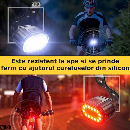 Set Lumini Reîncărcabile pentru Bicicletă