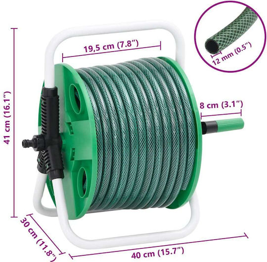 vidaXL Garden Hose Box for Hose up to 20m