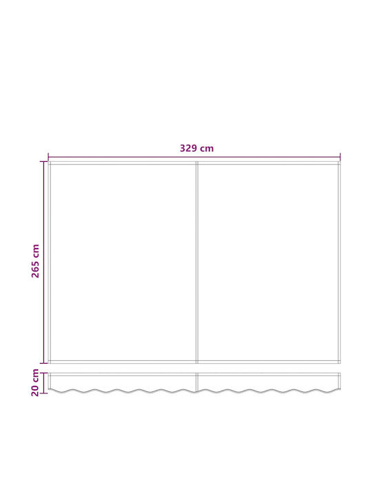 vidaXL Тента Тераса С LED Бежова 3.5x2.5m