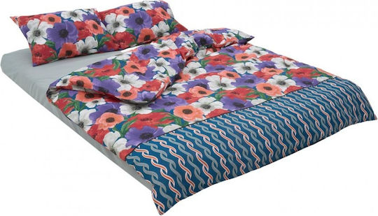 Heinner King Size Bed Sheets Set With Rubber Hugger 180x200cm Nora (4 Pieces)