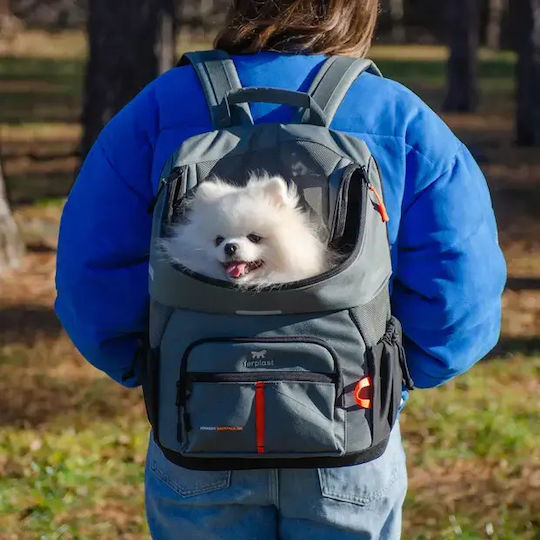 Ferplast Waterproof Backpack for Carrying Dog / Cat up to 10kg Gray