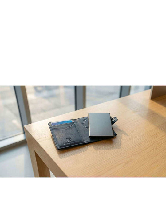 Ανδρικό Πορτοφόλι Καρτών με RFID Μπλε