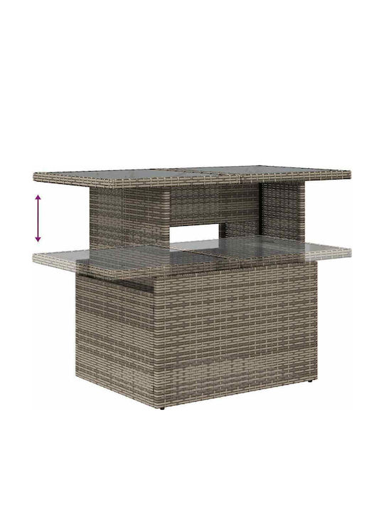 vidaXL Garden & Outdoor Furniture Set Living Room 6 Pieces Gray with Pillows