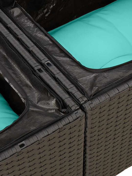 Garten- und Outdoor-Möbelsets 6 Stück Schwarz mit Kissen