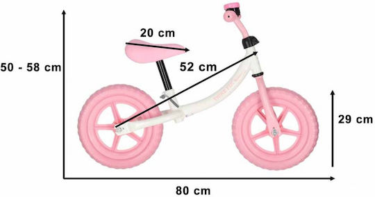 ikonka Kinder Balancefahrrad Rosa