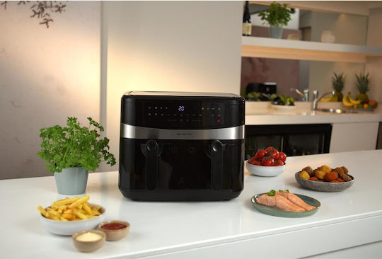 Emerio XXL Air Fryer with Double Detachable Bucket 9lt Black