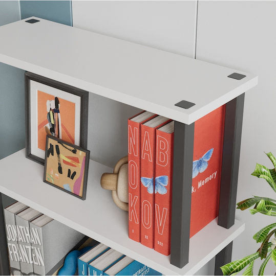 White Bookcase 52x22x77cm