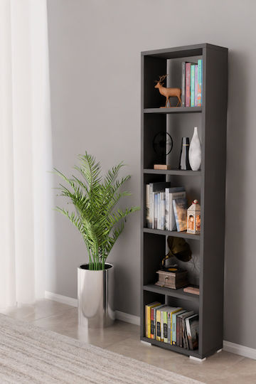 Βιβλιοθήκη Γκρι 40x20x150εκ. STE-016396-V23051