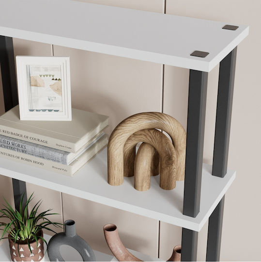 Βιβλιοθήκη Λευκό 52x22x145εκ. Βιβλιοθήκη Λευκό 52x22x145εκ.