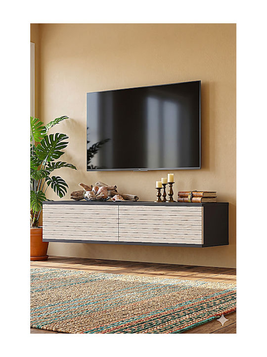 Ράφι Τοίχου με LED Συνθετικό Ξύλο 120x30x26εκ.