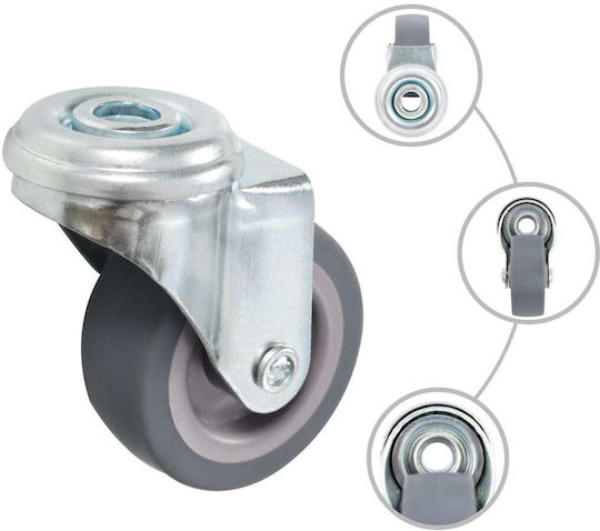 vidaXL 277843 Rotating Wheels from Rubber 16 Pieces 20mm