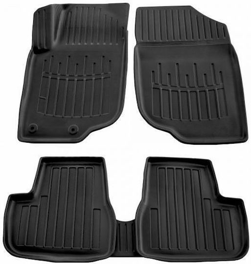 Race Axion Satz Vorder- und Hintermatten Wannenartig 5Stück aus Gummi für Peugeot 207 2006-2012 Schwarz