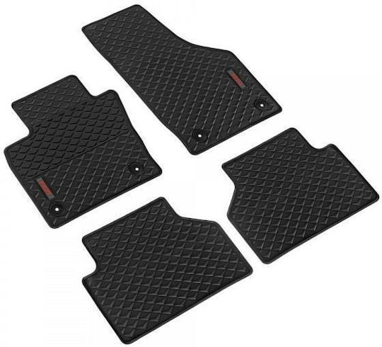 Lampa Set of Front and Rear Mats 4pcs for Audi Q3 2018+ Black