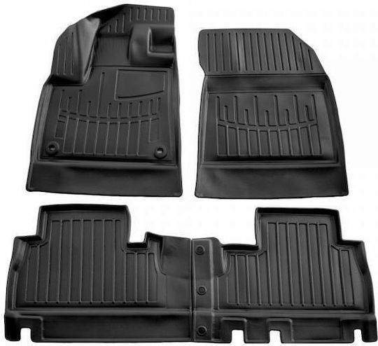 Race Axion Set of Front and Rear Mats 4pcs Tray Type for Citroen Berlingo 2018 Black