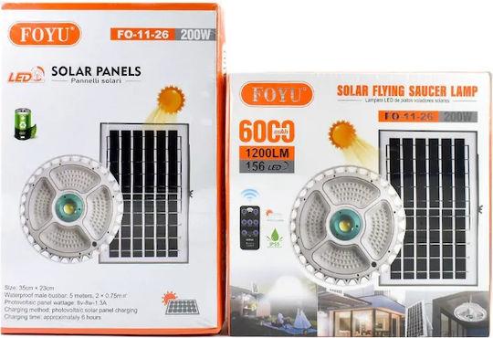 Foyu Lampă Solară 200W cu Telecomandă IP55
