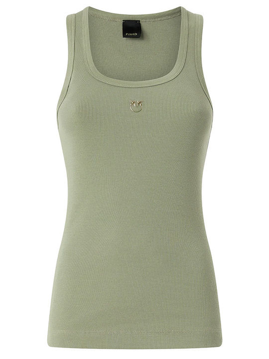 Calcolatore Women's Cotton Sleeveless Green Blouse