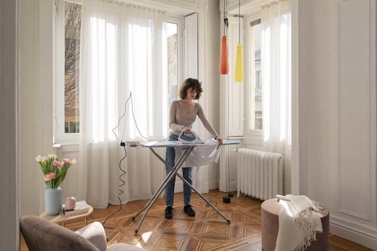 Vileda Bravo Plus Bügelbrett Für Dampfbügeleisen Zusammenklappbar 120x38cm