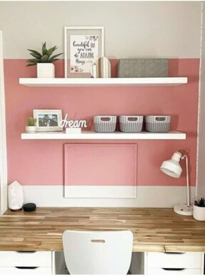 Wall Shelves White 2 Pieces 60x15x15cm