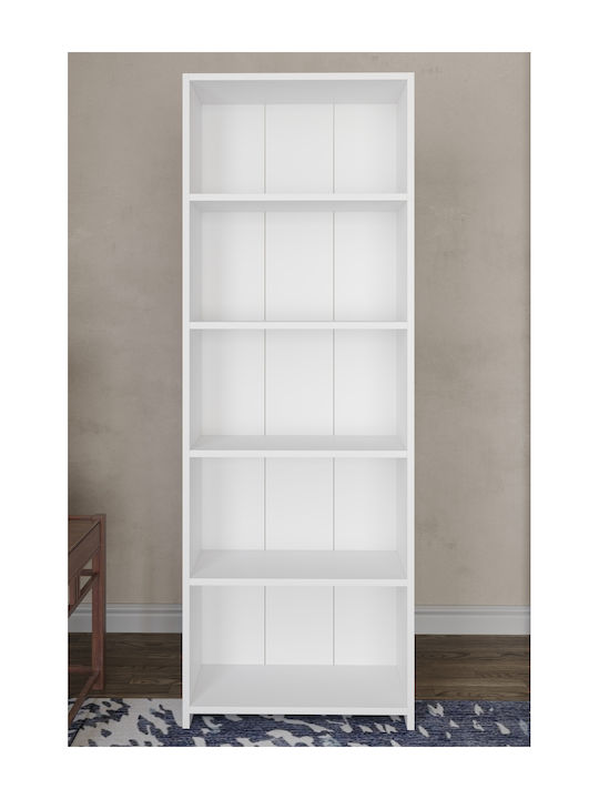 White Bookcase 56x20x169cm